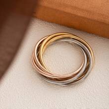 1pc Cross-Border Exaggerated Personalized Heavy Duty Bracelet, Minimalist Detached Multi-Layer Twisting Line Spring Bracelet