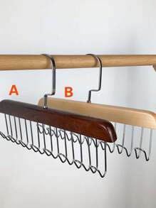 Appendiabiti in legno appeso, appendiabiti per uso domestico multifunzionale per camicie, biancheria intima, cravatte, cinture, organizzatore per armadi con design a onda