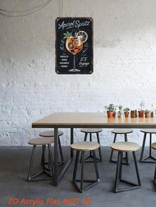 1 pièce Panneau métallique vintage avec recette du cocktail Aperol Spritz, décoration murale 2D plate, convient pour le bar de la maison, la cuisine, la salle de jeux, le balcon, le jardin, la véranda, la salle à manger, le café, le club, la salle de gym, la salle de bain, le salon, le bureau, le garage. Décoration murale décorative et durable, parfaite pour la décoration de pièce - Multicolore - Voir 4