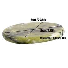 1pc Heated Massage Stone, Spa Therapy Basalt Stone For Beauty Salon, Foot Bath, Wellness Center, Full Body Scraping Gua Sha - Army Green - View 15