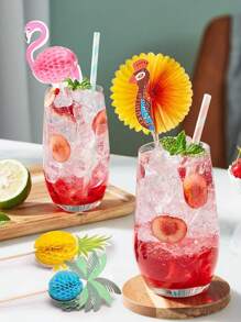 40 piezas. Surtido de Palillos Decorativos de Bambú Estilo Hawaiano para Cocteles, Pasteles y Decoración de Fiestas de Playa Hawaianas