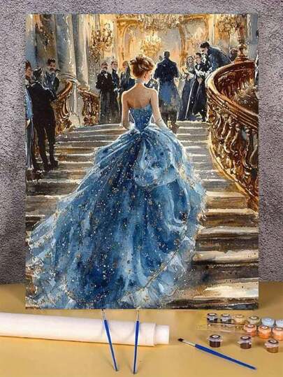 Beautiful Woman DIY Digital Oil Painting Kit, Craft For Adults, Unframed Art Oil Painting Set For Bedroom & Wall Decoration, Simple & Fun Painting Method, No Drawing Foundation Required, Fulfill Your Artist Dream, Immersed In The Colorful World, Every Stroke Is Self-Expression, Adding Romantic Flair To Life, Best Gift For Family & Friends, Holiday Gift, 40*50CM