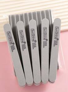 5/10pcs Oblong Shape Nail File Manicure Set 0.47 Inch Thick Nail Files For Gel Nails Sponge Washable Double Sided 100/180 Sanding Buffing File