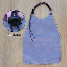 1pc Adult Bib - Elderly Meal Bib With Foldable Pocket Design, Prevent Falling Crumbs And Protect Clothing, Suitable For Dining, Elegant For Men & Women