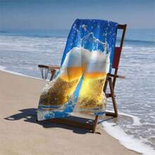 Asciugamano da spiaggia in microfibra estremamente morbido e con stampa vivace della birra - leggero, senza sabbia, asciugatura rapida, super assorbente, ideale per viaggi, nuoto, surf, yoga, campeggio e giorni in spiaggia, elementi essenziali da spiaggia