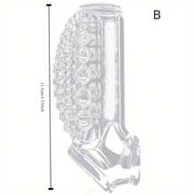 Penis Sleeve Transparent Progressive-Texture Condom Featuring Waterdrop And Arrow-Shaped Patterns, 115mm Length With Thickening/Lengthening Effect, Ideal For Passionate Nights Enhancing Partner Pleasure.