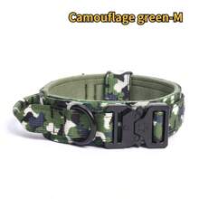 [Collier anti-éclatement pour chien tactique militaire] Collier pour animaux de compagnie + Collier tactique + Bandoulière de dressage extérieure ajustable anti-éclatement, sans frottement, sans blessure, tissu renforcé, convient aux grands chiens + Design ajustable + Bords arrondis pour prévenir les blessures en cas d'éclatement soudain (pour le dressage des chiens de taille moyenne/grande)