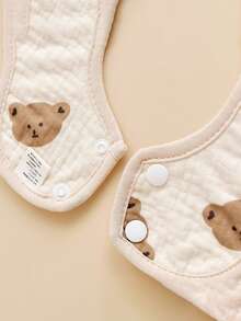 新生儿花瓣形围嘴，360°旋转围嘴，防止吐奶， - 彩色 - 查看 4