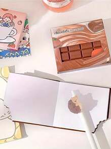 1pc Chocolate-Shaped/Bitten Cookie Sticky Notes With Matte Surface, Square Grid Pages, And Portable Chocolate Bar Shaped Notepad Design, Creative Mini Memo Pad With Chocolate And Cookie Scents, Chocolate-Shaped Memo Notes - Creative Sticky Notes For Reminders, Bookmarks, Office Supplies,School Supplies,Back To School