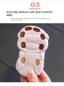 1 Pair Children Summer Sandals, Toddler Bear Pattern Non-Slip Soft Bottom Plastic Baby Infant Sandals