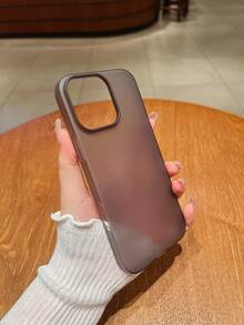 1 Ốp điện thoại họa tiết mờ tương thích với iPhone 16/15/14 Pro Max/13/12 Pro/11, thiết kế đơn giản với lỗ lớn bảo vệ - màu đen - Xem 1