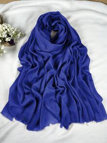 1pc Minimalist Fashionable Elegant Chiffon Scarf, Suitable For Daily Wear, Work, Celebration, Sports, Soft & Breathable UV Protection, Gulf Style Polyester Plain Color Plus Size Long Headscarf For Women For Dress - Khaki - View 20