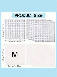 4pcs Set Clear PE Fuse Bead Pegboards - 2.6/5mm Square & Circle Templates For DIY Crafts, Durable Plastic