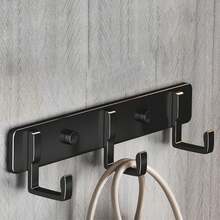 Multi-Function Wall Mounted Coat Rack, Wall Mounted Jacket Hooks, Wall Mounted Clothes Hanger, Hole-Free Hooks, Wall Mounted Belt And Garment Hanger, Suitable For Hanging Coats, Hats, Jackets, Clothes And Bathroom Items - Multicolor - View 13