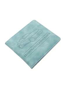 1pc Modern Style Car Registration & Insurance Card Holder - Wallet, Featuring Fashionable Car Pattern, Perfect For Storing Vehicle Documents And Travel Essentials, Travel Accessory | Minimalist Design, Car Accessories, Motorcycle License Plate Holder, Driver's License & Insurance Card Protector - Compact Short Multi-Functional Car And Motorcycle Document Organizer Pouch With Registration & Insurance Graphics - Multicolor - View 14
