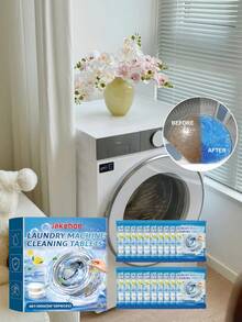20 Effervescent Laundry Tablets, Powerful Cleaning Tablets Effectively Clean The Drum And Inside Of The Washing Machine, Help To Easily Remove Dirt And Odors, Penetrate All Parts Of The Washing Machine, Keep It Clean, Non-Chemical Formula, Suitable For All Automatic Washing Machines - Multicolor - View 3