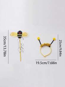 Set da 1-9 pezzi di costumi di performance, api gialle, accessori per performance, coccinelle, polvere dorata, bastoncini da tenere in mano, fasce per la testa a forma di ape, decorazioni di Ognissanti, accessori per costumi da festa, accessori per travestimenti festivi