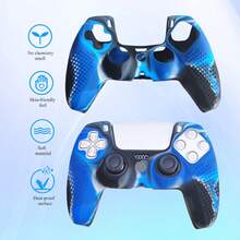 1 Set Controller Protective Case + 10pcs Joystick Caps, Non-Slip Textured Design, Enhanced Grip For Gaming, Anti-Slip, Anti-Sweat, Anti-Scratch - Multicolor - View 2