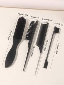 Bộ 4 lược chải tóc Edge Control, lược hai mặt & lược chải viền, lược đuôi chuột chính xác, lược chải răng nhỏ, dụng cụ chăm sóc tóc chuyên nghiệp cho salon dành cho tóc giả, tóc đuôi ngựa, tóc tết, tóc tự nhiên, kiểu tóc vuốt ngược, lược cạnh mềm, lược, lược chải tóc, lược chải cạnh, lược chải tóc, lược chải tóc, lược gỡ rối, lược tròn, lược chải tóc mini, bộ lược chải tóc, lược gỗ, lược, lược chải tóc vuốt ngược, lược chải tóc, lược chải tóc, lược chải tóc, bộ lược chải tóc, lược chải tóc, lược chải tóc mini, lược gỡ rối, sản phẩm chăm sóc tóc, dụng cụ làm tóc, đồ dùng cho tóc, chăm sóc tóc, lược chải tóc xoăn, thợ cắt tóc, phụ kiện cắt tóc, thiết bị làm tóc, đồ dùng thiết yếu khi đi du lịch, kiểu tóc, làm tóc, lược chải tóc, lược chải tóc vuốt ngược, lược tạo kiểu, lược chải tóc xoăn, lược chải cạnh, lược chải tóc, lược chải tóc, bộ lược chải tóc, lược chải tóc, lược cho tóc xoăn, lược gỡ rối, lược chải tóc cho Phụ nữ, Tóc, Du lịch, Sản phẩm chăm sóc tóc, Dụng cụ làm tóc, Đồ dùng cho - màu đen - Xem 4