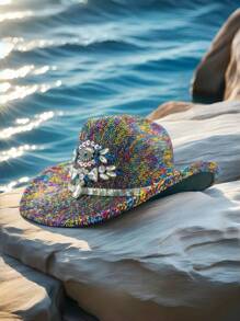 1pc Retro Western Style Cowboy Hat, Suitable For Party, Nightclub, New Year, Banquet, Music Festival, Carnival, Costume Play, Christmas, Halloween, Celebration, Singles Party, Parade, Beach