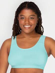 Women's Built Tank Style Sports Bra Value Pack Push Up Bras - Lentil/White/Charcoal/Aruba/Dutch Blue/Black - View 2