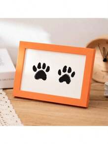 Pet Footprints Handprints Dog Paw Creative Birthday Gift Wooden Photo Frame Albums Personalized Modern 5/6/7/8 Inch Picture Frame Stand For Wall Hanging Decorative Commemorative Keepsake Gift