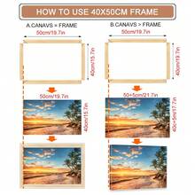 SURELIFE Bộ khung tranh tự lắp ráp gồm 4 thanh gỗ, nhiều kích cỡ, làm từ gỗ thông nguyên khối, dễ dàng lắp ráp, thích hợp cho tranh sơn dầu, tranh đính đá, tranh treo tường, trang trí phòng khách và phòng ngủ. Tranh vẽ trên vải không bao gồm trong bộ sản phẩm. - Nhiều màu - Xem 24