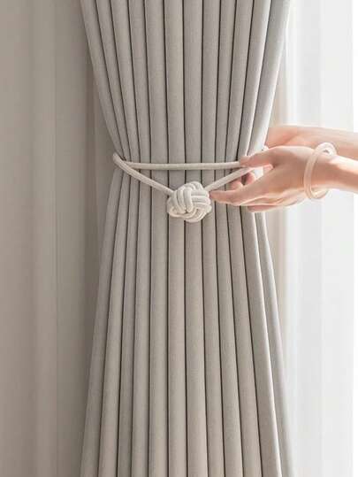 1pc Custom Blackout Curtain, Simple Design, Multi-Color, Suitable For Living Room, Bedroom, Bay Window