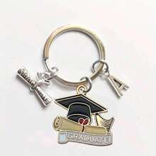 Llavero colgante de aleación de graduación de doctorado, regalo de graduación de bachiller, regalo de último año de secundaria, accesorio de coche, dije para bolso, recuerdo escolar