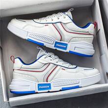 Men Casual Athletic Shoes - Blue and White - View 1