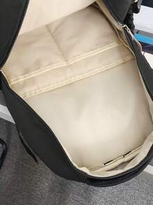 Large Capacity Women's Fashion Backpack, Korean Style, School Backpack - Black - View 4