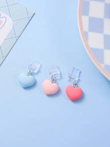 1pc Resin Heart Anti-Dust Plug Compatible With Iphone, Android, Type-C Port, Cute Decoration