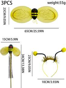 Set da 1-9 pezzi di costumi di performance, api gialle, accessori per performance, coccinelle, polvere dorata, bastoncini da tenere in mano, fasce per la testa a forma di ape, decorazioni di Ognissanti, accessori per costumi da festa, accessori per travestimenti festivi