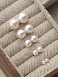 1 para modnych kolczyków z pereł syreny ze srebra próby 925 w kolorze czarnym, białym i szarym z klasyczną słodką stylistyką do codziennej dekoracji E100 AYE368