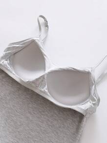 3pcs Women Seamless Camisole Vest Tops, Padded Bra With Spaghetti Strap, Multi-Color