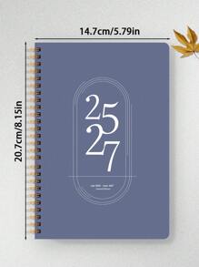 BUBU 2025 Miesięczny Planer/Kalendarz - Miesięczny i Tygodniowy Planer Od Styczeń 2025 Do Grudnia 2025, Spirala Planner Notebook Z Zadaniami Do Zrobienia, Celami, Notatkami, Artykułami Powrót Do Szkoły