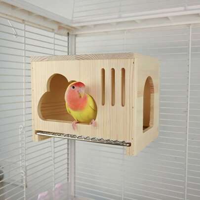 1 peça casa para papagaio, ninho de papagaio, ninho para papagaio dormir, ninho de gaiola para pássaros, ninho de pássaro, peônias budistas, pele de tigre, pássaro-sol