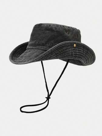 1 件男女通用水洗复古渔夫帽，户外休闲牛仔防晒帽，适合徒步旅行、钓鱼、日常使用，所有季节男士遮阳帽夏季帽子，适合徒步旅行和钓鱼等夏季户外活动