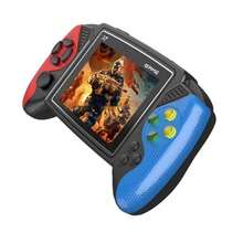 便携式复古视频手持游戏机 3.5 英寸操纵杆控制台内置 600 款游戏无线控制器游戏棒可充电连接电视，带充电线和电视线（采用经典红蓝/蓝/白配色方案）1020mAh
