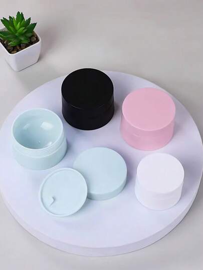 2 حبة / مجموعة وعاء مستحضرات التجميل الفارغ من 15-50 جرام ، أوعية صغيرة قابلة لإعادة التعبئة ، أواني بلاستيكية ذات غطاء دائري للكريمات ومستلزمات السفر