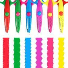 3/6pcs Handmade Scissor Set, Paper Cutting Craft Scissors, Multi-Function Scissors, DIY Paper Cutting, Cute Wavy Edged Scissors, Asymmetrical Scissors, Handcraft Design, Ideal For Craft, Home And School Use