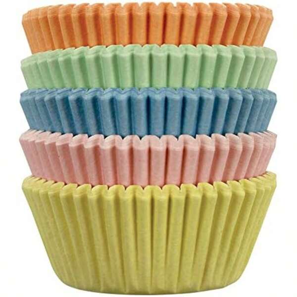 100pcs Colorful Paper Cupcake Cups, Waterproof, Grease-Proof, Durable Mini Liner Mold