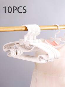 10pcs/20pcs/30pcs Children's Hangers, Lightweight Plastic Hangers With Anti-Slip Design, Suitable For Children's Shirts, Pants, Skirts And Coats. Flat And Space-Saving Structure, Suitable For Wardrobe Organization In Bedrooms, Laundry Rooms And Children's Rooms. Multi-Functional Dry And Wet Dual-Purpose Bow Hanger - A Great Gift For Home Storage - Multicolor - View 15