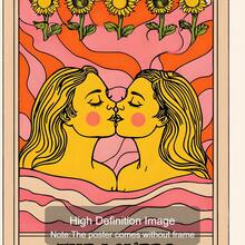 1 幅无框恋人女同性恋塔罗牌墙面艺术海报帆布印刷 LGBTQ 酷儿艺术画，适用于宿舍、卧室、客厅、现代家居装饰 - 彩色 - 查看 5