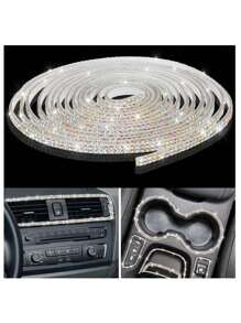 Car Crystal Diamond Stickers Handmade DIY Sparkling Diamonds Car Diamond Decorative Stickers Self-Adhesive Strips