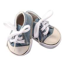 1 paire de chaussures de poupée, baskets en canevas pour poupée, chaussures de sport de couleur unie à la mode, convient aux poupées bébé reborn de 18 pouces, filles de 3 ans et plus, étudiants, accessoires de jouets pour enfants, cadeau d'anniversaire, fête de vacances