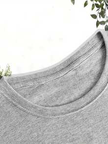 Moda Masculina Casual Impresa de Manga Corta - Negro - Ver 9