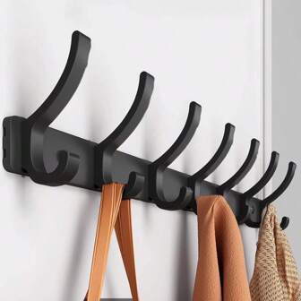 1pc Over The Door Coat Storage Racks With Hooks, Hanging Metal Over The Door Coat Storage Hooks For Hats, Keys, Home Space Saving Storage Storage Hooks For Entrances, Bathrooms, Bedrooms, Homes, Dorms