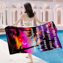 One Pack, Highly Absorbent, Lightweight, Perfect For Sports, Comes With A Large Microfiber Bath Towel, Classic And Timeless Custom Life Photos, Text Or Logo, Is The Perfect Choice For Beach Vacations, And Also An Ideal Travel Gift!