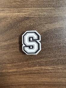 26 Letters DIY Bag Decor, Suitable For Bogg Bags, Hollow Out Clogs, Tote Bags, Decorative Accessories, Customizable For Your Beach Tote Bags And Hollow Out Clogs, These Charming Decors Infuse Personalized Style And Vibrant Colors To Your Bogg Bags And Hollow Out Clogs, Perfect For Showcasing The Uniqueness And Visibility Of Your Bags And Hollow Out Clogs, Easy To Identify Your Bag - Black and White - View 10